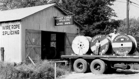 Photo from 1957 showing Aubrey Knight and son RJ Knight